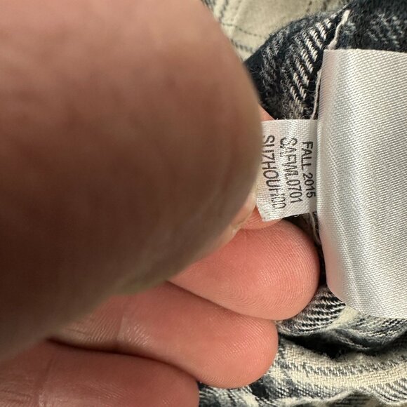 Field & Stream Mens XL Button Up Plaid Flannel Shirt Cotton Black Beige Casual - Picture 6 of 6